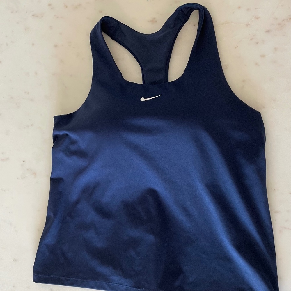 Nike Swoosh Bra Tank Top Size XL Blue